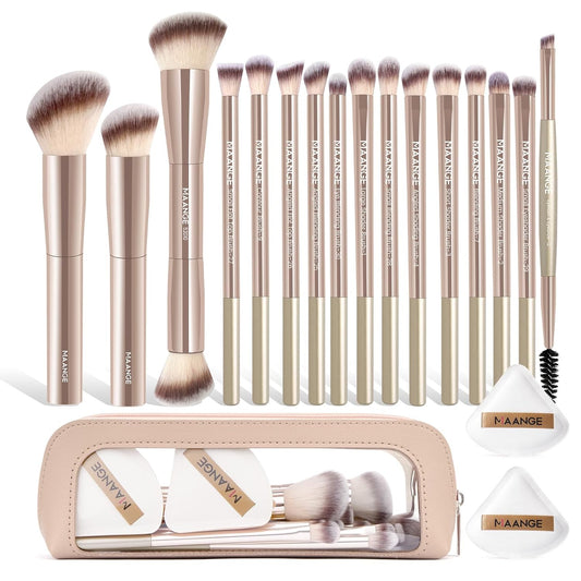 MAANGE SET 16 BROCHAS + 2 BORLAS CON ESTUCHE