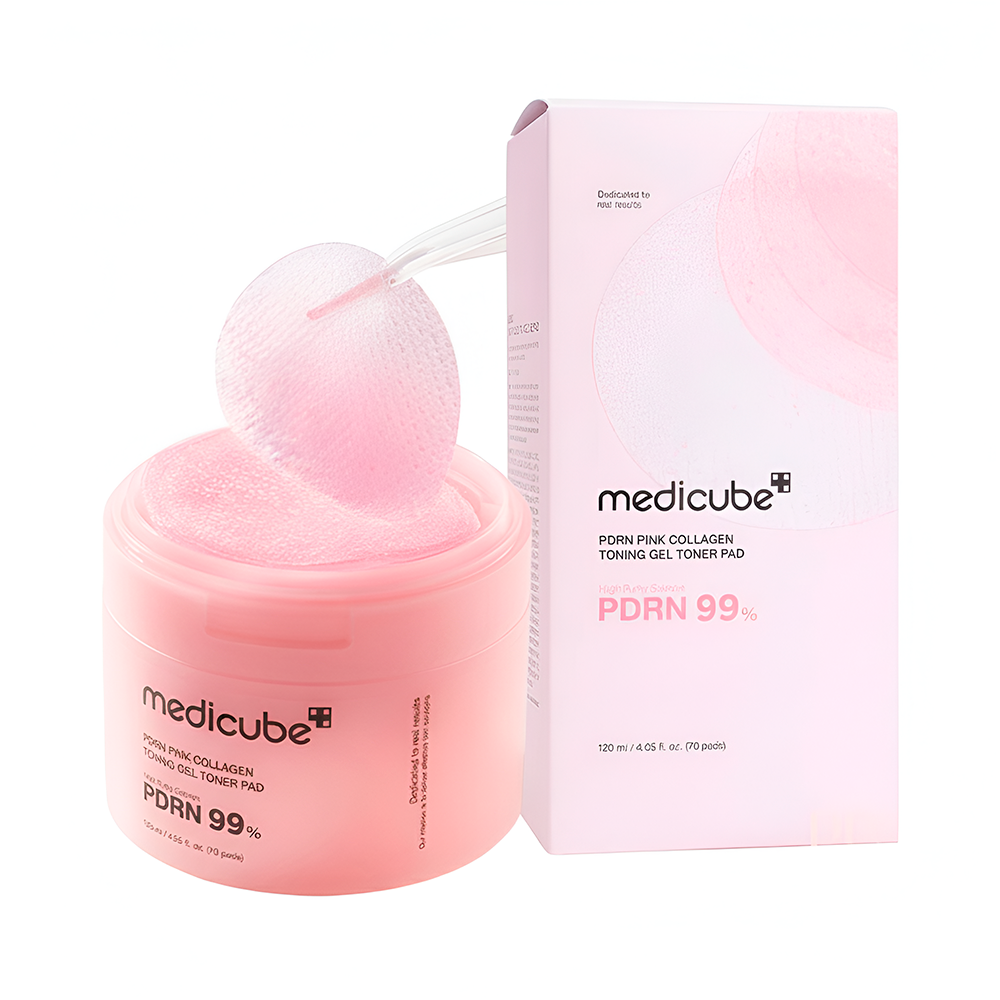 MEDICUBE PDRN PINK COLLAGEN TONING GEL TONER PAD