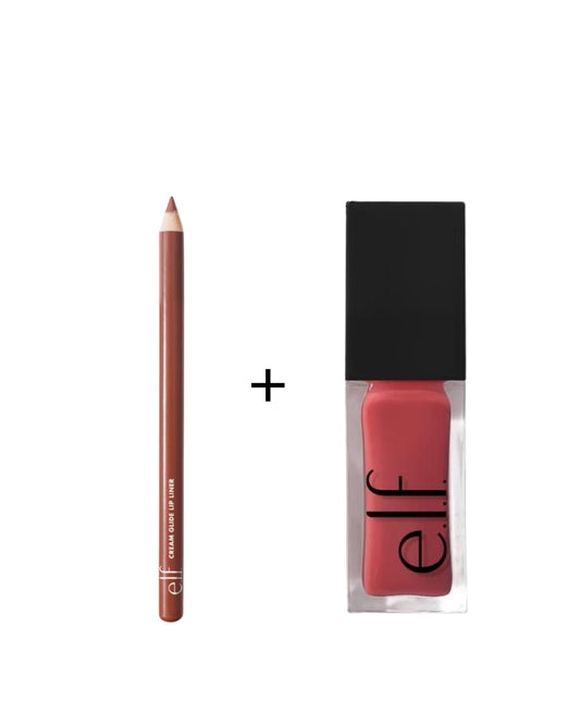 ELF COMBO LIP OIL ROSE ENVY AND LIP LINNER MAUVE ASIDE
