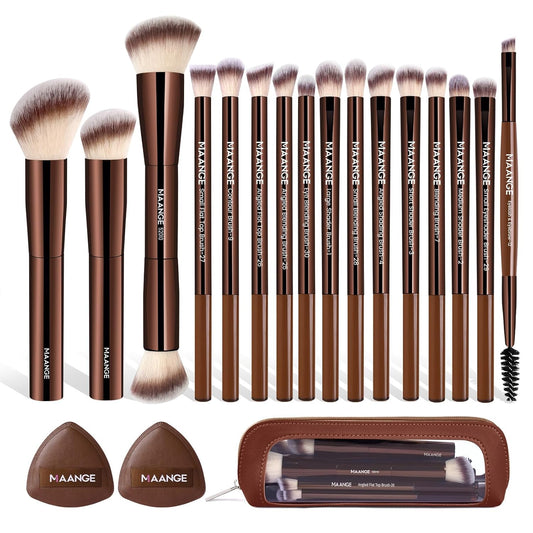 MAANGE SET 16 BROCHAS + 2 BORLAS CON ESTUCHE