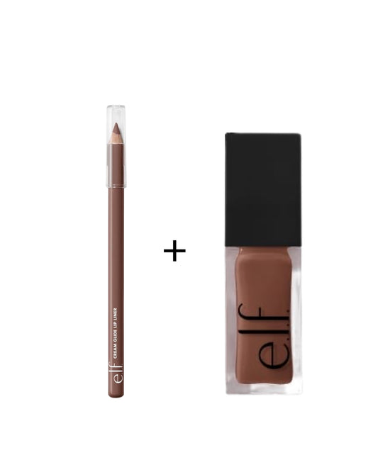ELF COMBO LIP OIL HONEY TALKS AND LIP LINNER DARK COCOA